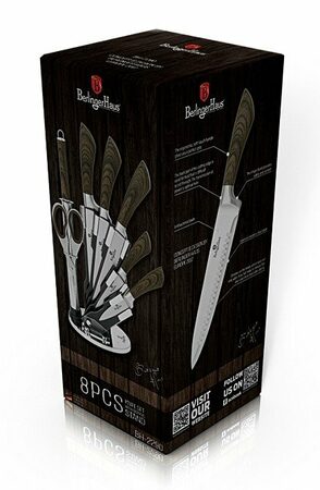 BERLINGERHAUS Sada nožů ve stojanu nerez Forest Line 8 ks BH-2290