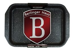 BERLINGERHAUS Pečící plech hluboký s mramorovým povrchem Burgundy Metallic Line 35x25cm BH-1367