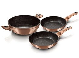 BERLINGERHAUS Sada nádobí s mramorovým povrchem 3 ks Rosegold Metallic Line pekáč BH-1280