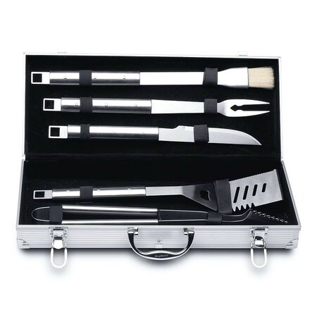 BERGHOFF Grilovací nářadí v kufříku nerez CUBO 6 ks BF-1108180