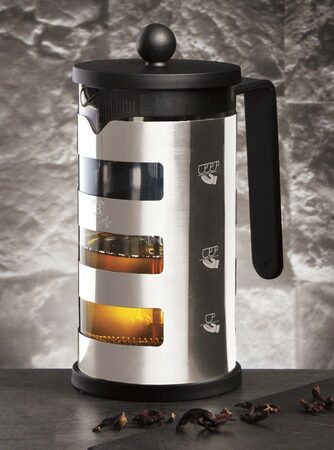 BERLINGERHAUS Konvice na čaj a kávu french press 600 ml Black Silver Collection BH-7806