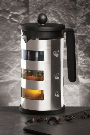 BERLINGERHAUS Konvice na čaj a kávu french press 1 l Black Silver Collection BH-7807