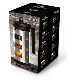 BERLINGERHAUS Konvice na čaj a kávu french press 1 l Black Silver Collection BH-7807