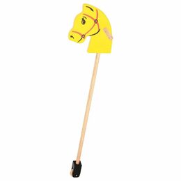 Bigjigs Toys Koníček na tyči žlutý - poškozený obal