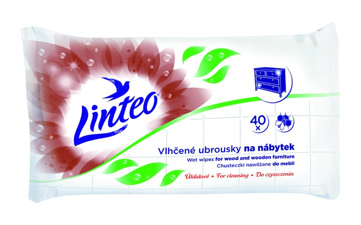 Vlhčené úklidové ubrousky Linteo na nábytek 40 ks