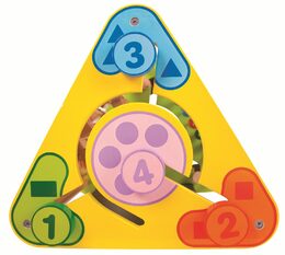 Hračka Bigjigs Toys Baby Aktivní trojúhelník s angličtinou