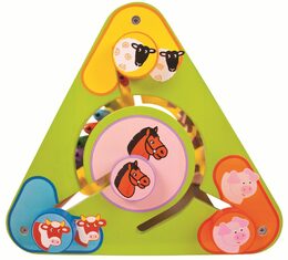 Hračka Bigjigs Toys Baby Aktivní trojúhelník s angličtinou