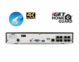 Kamerový set iGET HOMEGUARD HGNVK84904 Ultra HD 4K systém s PoE napájením, 8-kanálové NVR + 4x HGNVK936CAM 4K