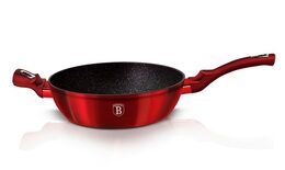 Pánev Berlingerhaus hluboká s mramorovým povrchem a poklicí 32 cm Burgundy Metallic Line