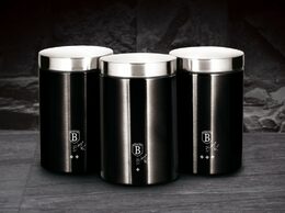 BERLINGERHAUS Dóza na potraviny sada 3 ks Royal Black Collection BH-6296