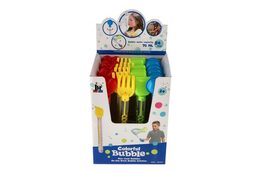 Bublifuk 70ml trubice 28cm s nářadím na písek plast 4 druhy 24ks v boxu