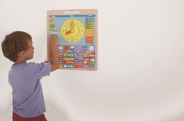 Bigjigs Toys Anglický magnetický kalendář s hodinami