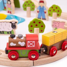 Hračka Bigjigs Rail Dřevěná vláčkodráha farma