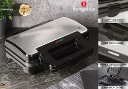 BERLINGERHAUS Sendvičovač s nepřilnavým povrchem 900 W Black Silver Collection BH-9140