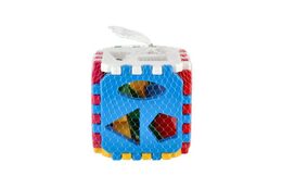 Teddies vkládačka kostka plast 12x12cm v síťce 12m+