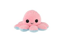 Chobotnice oboustranná plyšová měnící obličej 18cm růžovo-modrá v sáčku