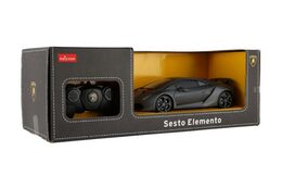 Auto RC Lamborghini Sesto Elemento plast 23cm 2,4GHz na dálk. ovládání na baterie v krab. 43x15x17cm