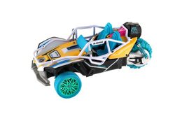 Auto RC/tříkolka vypouštějící páru plast 25cm 2,4GHz se světlem, zvukem 2 barvy v krabici 34x19x17cm