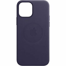 Kryt Apple kožený s MagSafe pro iPhone 12 mini - tmavě fialový