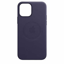 Kryt Apple kožený s MagSafe pro iPhone 12 Pro Max - tmavě fialový
