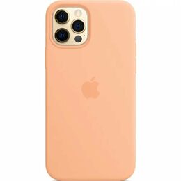 Kryt Apple silikonový s MagSafe pro iPhone 12 a 12 Pro - oranžový