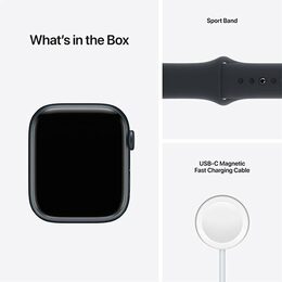 Hodinky Apple Watch series 7 GPS, 45mm, Midnight Aluminium Case with Midnight Sport Band-Regular