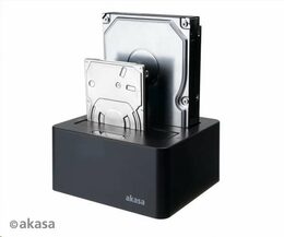 Externí box AKASA HDD DuoDock X3 HDD/SSD, USB 3.1, 2.5" a 3.5" pro 2 disky souča