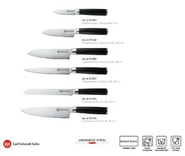 CS SOLINGEN Nůž santoku damascénská nerezová ocel 18 cm KONSTANZ CS-071288