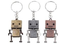 Přívěšek na klíče/Klíčenka robot kov 10cm 3 barvy 12ks na kartě