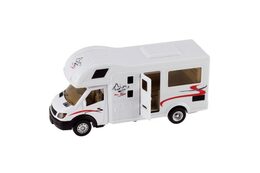 Auto obytné kov/plast 17cm na zpětné natažení v krabičce 20x10x6cm