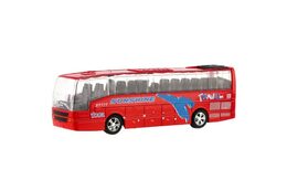 Autobus plast 16cm na baterie se zvukem se světlem na zpětné natažení 4 barvy v krabičce 24ks v boxu