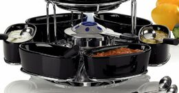 KELA Fondue smalt 22 ks  LUGANO černý KL-61203