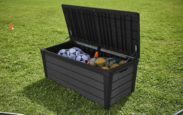 Zahradní box Keter Brushwood 454 L šedý, rozbaleno, poškozený obal