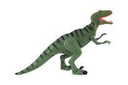 Teddies Dinosaurus chodící IC velociraptor plast 50cm na baterie se zvukem se světlem v krabici 53x32,5x12cm