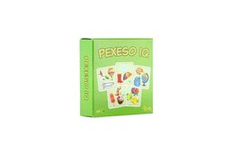 Pexeso IQ papírové společenská hra 32 obrázkových dvojic v papírové krabičce 8x8cm