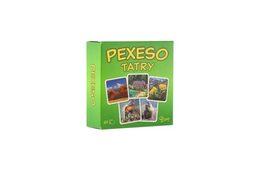 Pexeso Tatry papírové společenská hra 32 obrázkových dvojic v papírové krabičce 8x8cm
