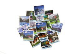 Pexeso Tatry papírové společenská hra 32 obrázkových dvojic v papírové krabičce 8x8cm