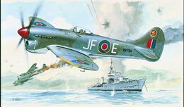 Model Hawker Tempest MK.V HI TECH 1:72 14,2x17,3cm v krabici 25x14,5x4,5cm