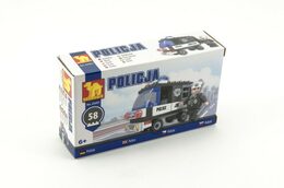 Stavebnice Dromader Policie Auto 23201 58ks v krabičce 17x10x4,5cm