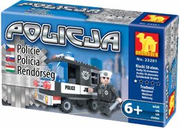 Stavebnice Dromader Policie Auto 23201 58ks v krabičce 17x10x4,5cm