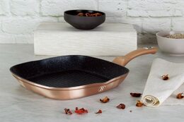 BERLINGERHAUS Pánev grilovací s mramorovým povrchem 28 cm Rosegold Metallic Line BH-1521