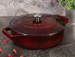 BERLINGERHAUS Pekáč litinový s poklicí 26 cm Burgundy Line BH-6498