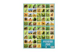 Pexeso safari ZOO papírové společenská hra 32 obrázkových dvojic 24,5x34,5cm