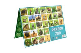 Pexeso safari ZOO papírové společenská hra 32 obrázkových dvojic 24,5x34,5cm