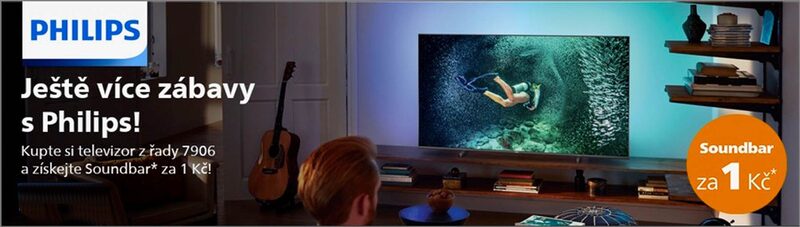Kupte televizor Philips z řady 7906 a získejte Soundbar za 1 Kč!
