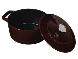 BERLINGERHAUS Pekáč litinový s poklicí 24 cm Burgundy Line BH-6497