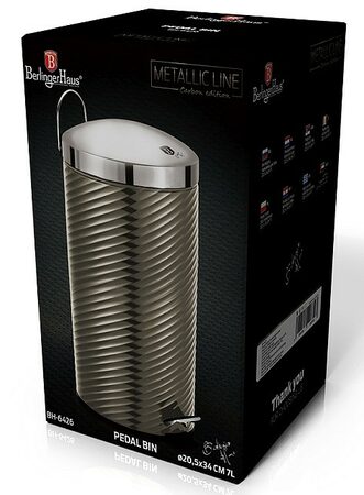 BERLINGERHAUS Koš odpadkový nerez 20 l Carbon Metallic Line BH-6428