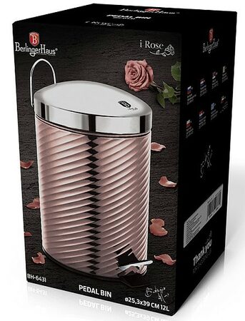 BERLINGERHAUS Koš odpadkový nerez 12 l I-Rose Edition BH-6431