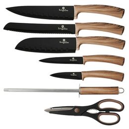 BERLINGERHAUS Sada nožů ve stojanu s nepřilnavým povrchem Forest Line Ebony Maple 8 ks BH-2287