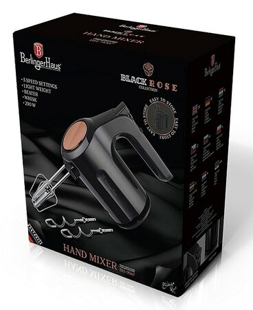 BERLINGERHAUS Mixér ruční šlehač 200 W Black Rose Collection BH-9067